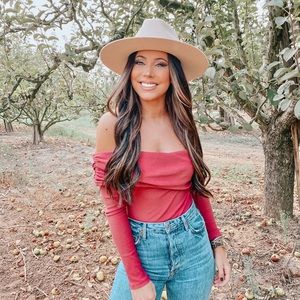 Revolve burgundy bodysuit